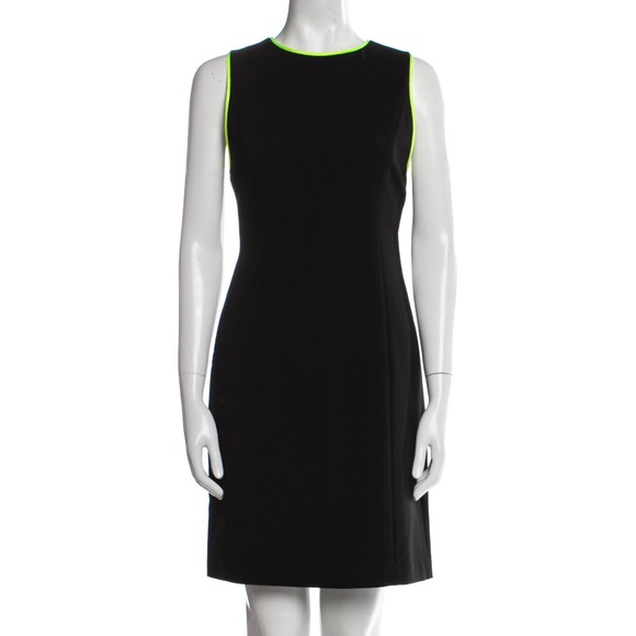Alice + Olivia Colin Acetate Dress in Black Neon size 6 - Picture 6 of 8